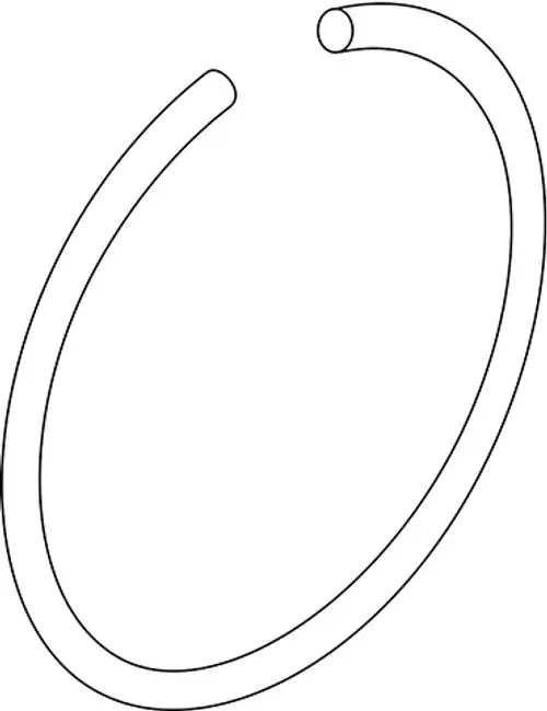 Sprengring von Ideal Standard, dargestellt als dünner, gebogener Ring mit offener Stelle, schmaler Durchmesser und klarer Kontur.